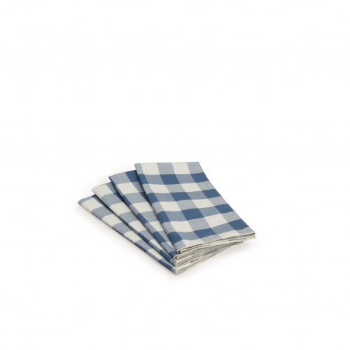 Navy Gingham Napkin Set